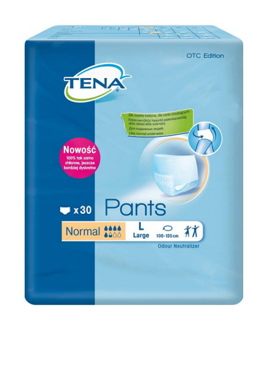 Подгузник-трусики для взрослых Pants Normal Large (30 шт.) Tena (79335856)