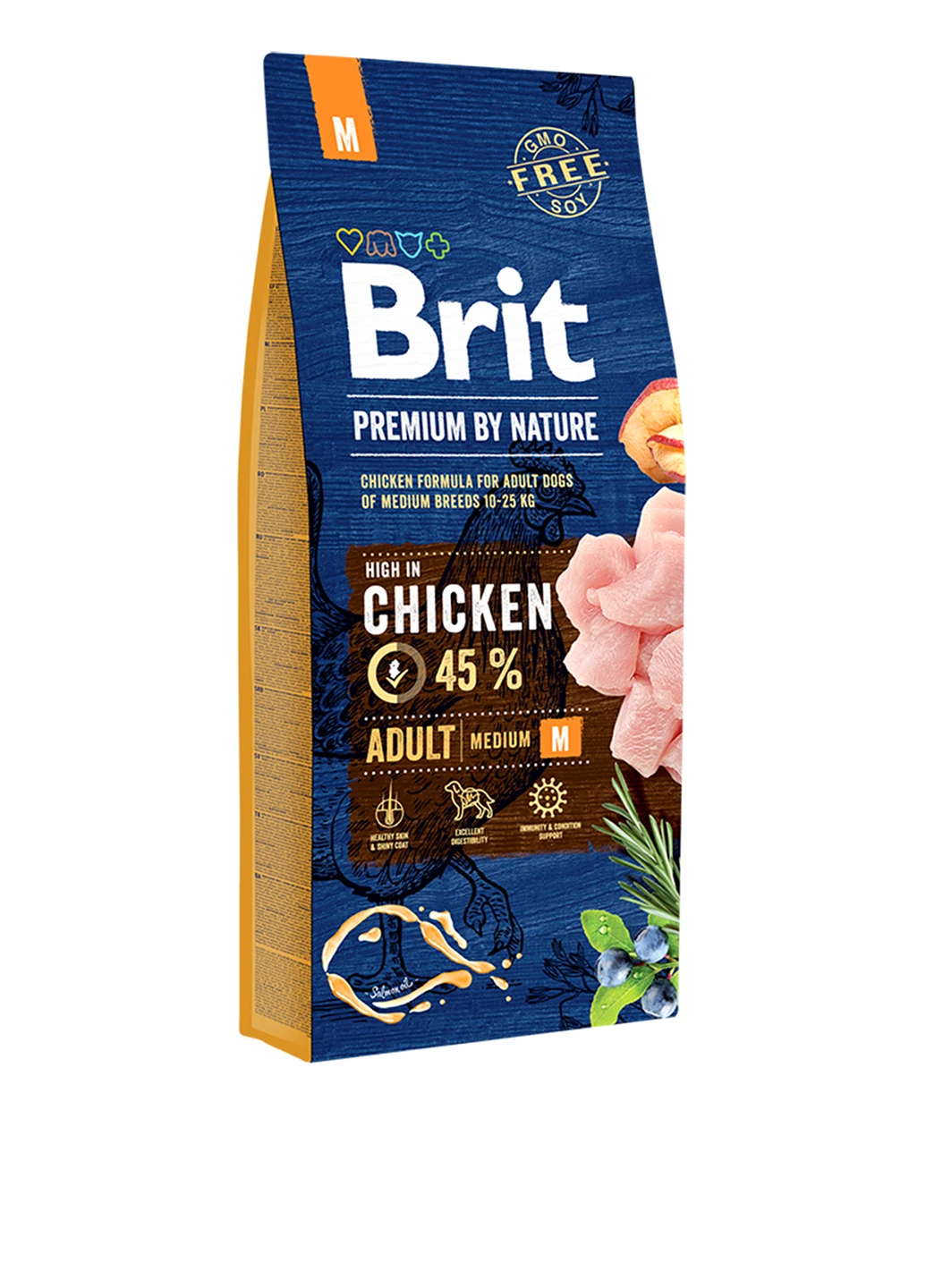 Корм для собак Brit Dog Adult M, 15 кг Brit Premium (134399596)