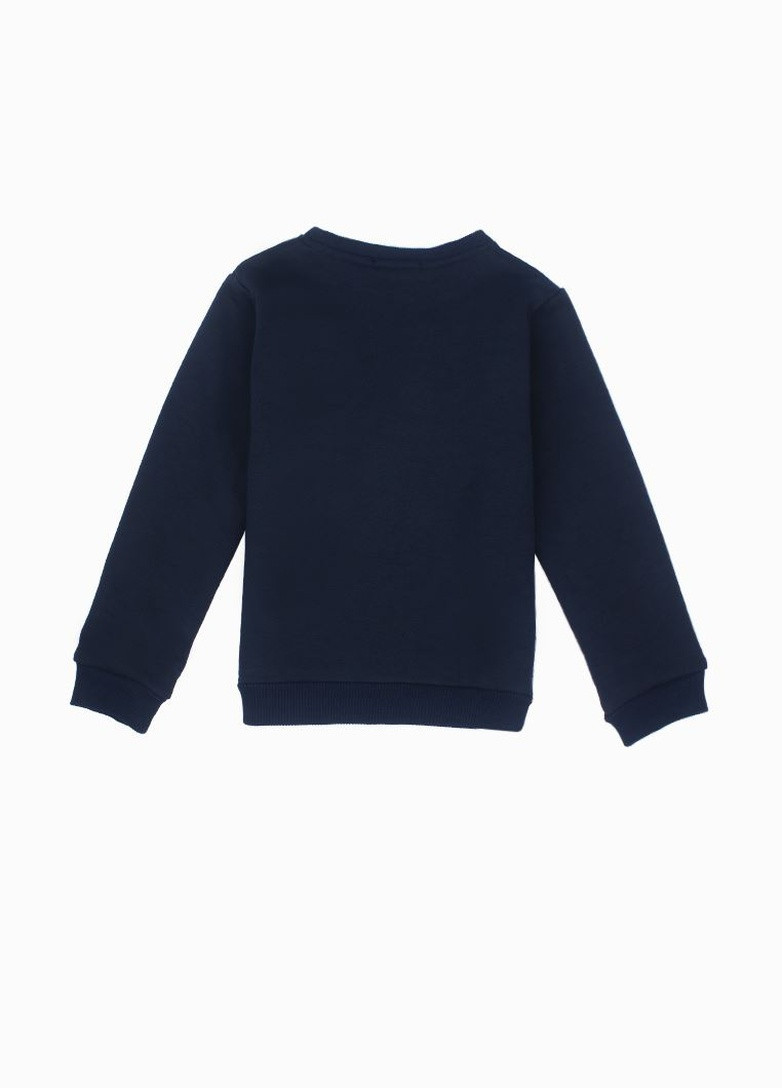 Yumster свитшот синий кэжуал трикотаж, хлопок