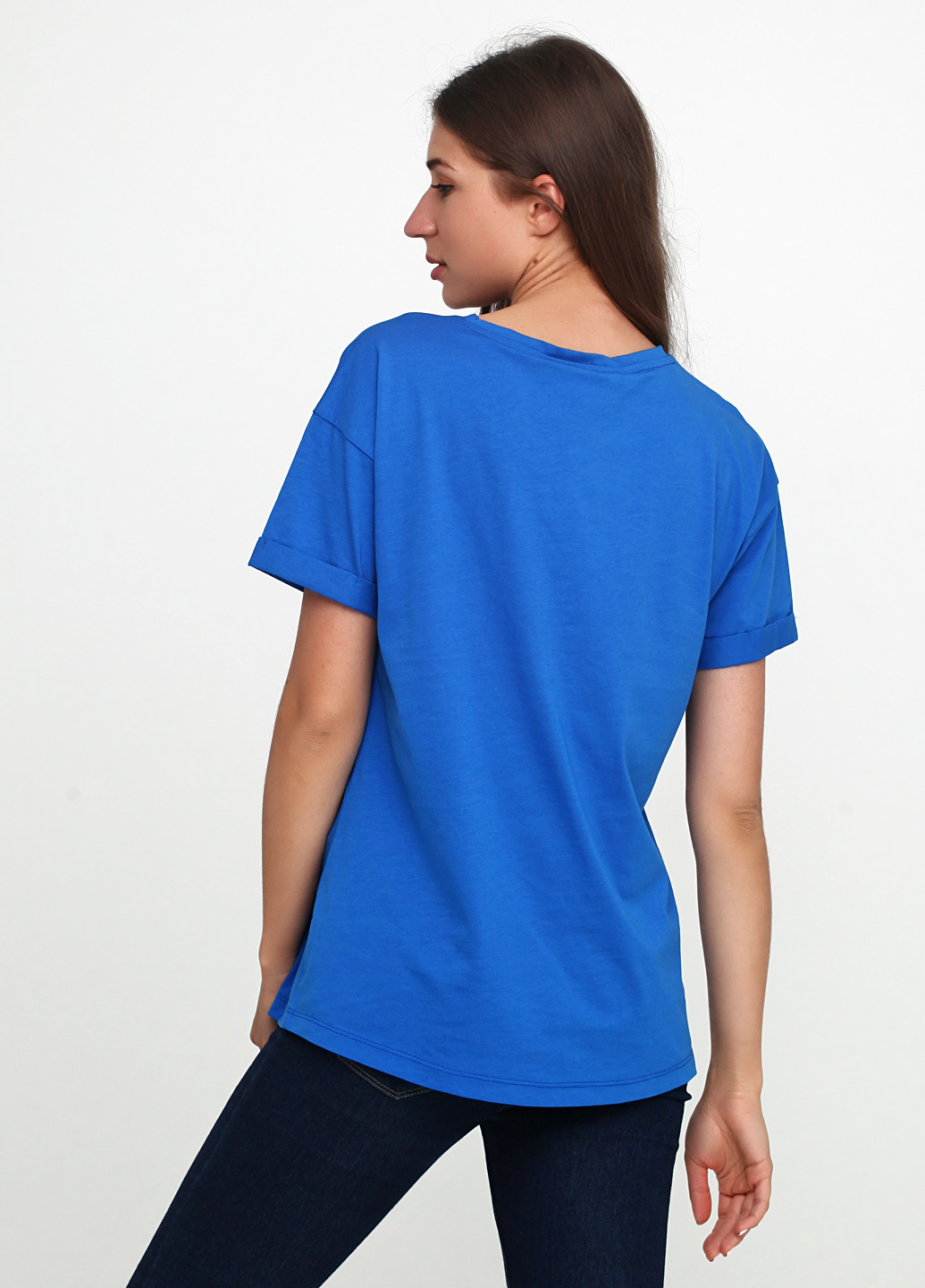 Синяя летняя футболка Once