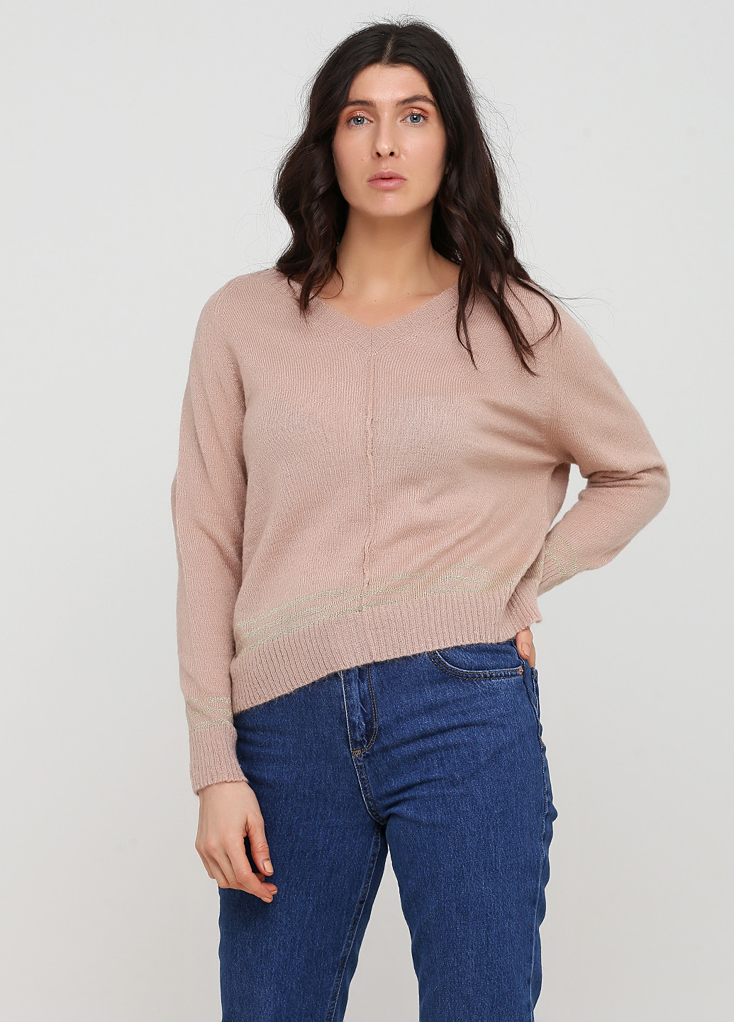 Светло-розовый демисезонный пуловер пуловер La Fee Maraboutee