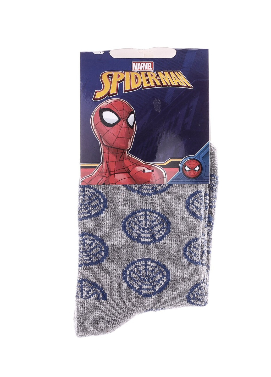 Шкарпетки Spider Man All Over De Tete Spiderman 31-35 gray 83892247-8 Marvel (254670701)