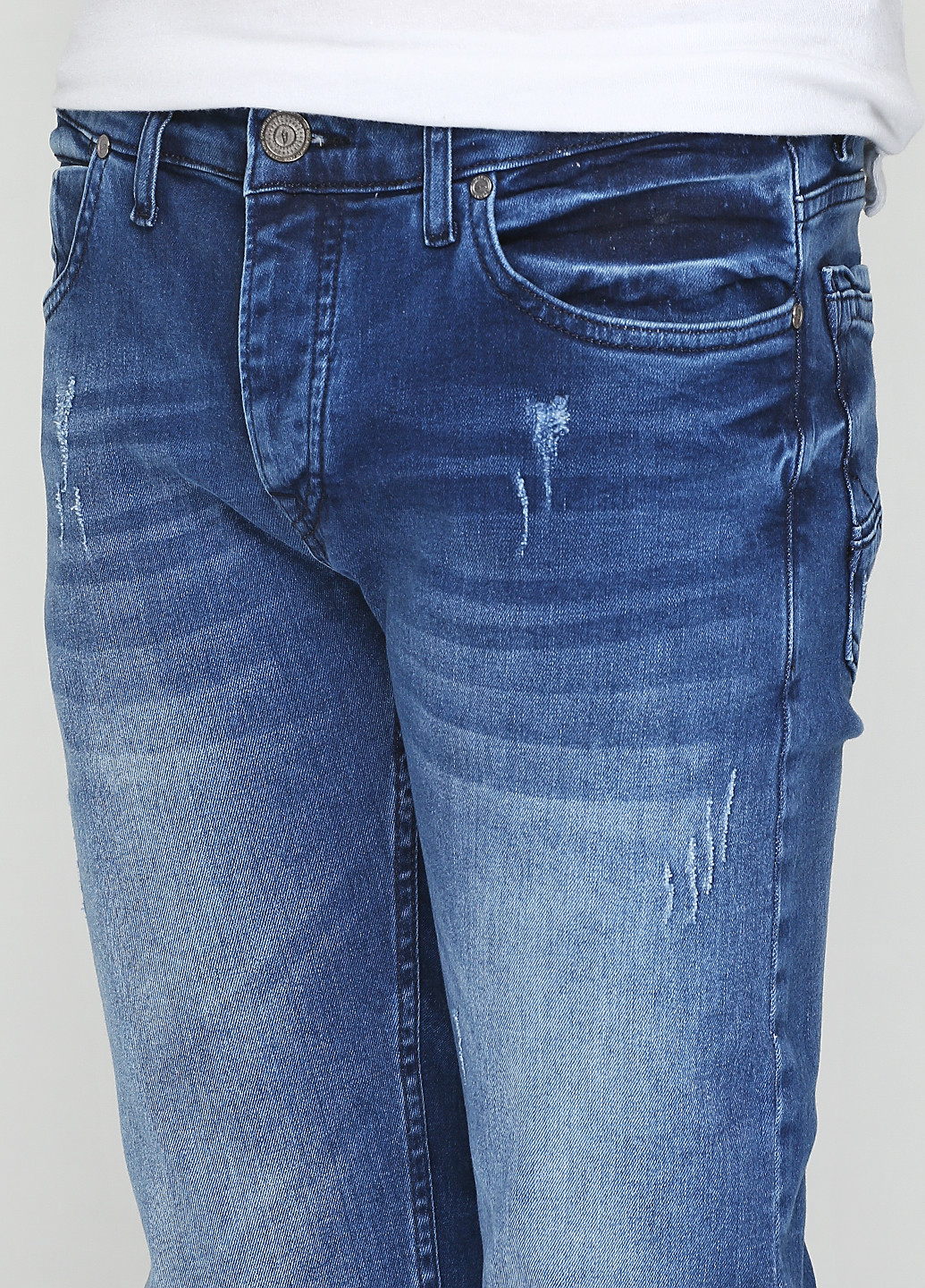 Темно-синие демисезонные прямые джинсы DYNAMO