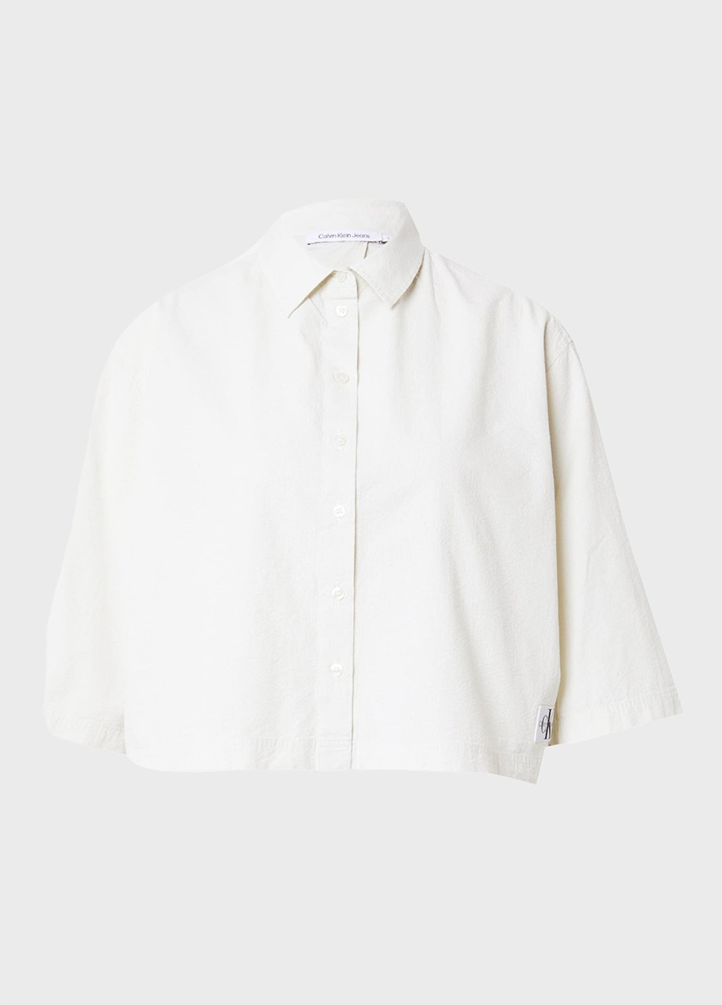 Белая кэжуал рубашка однотонная Calvin Klein Jeans