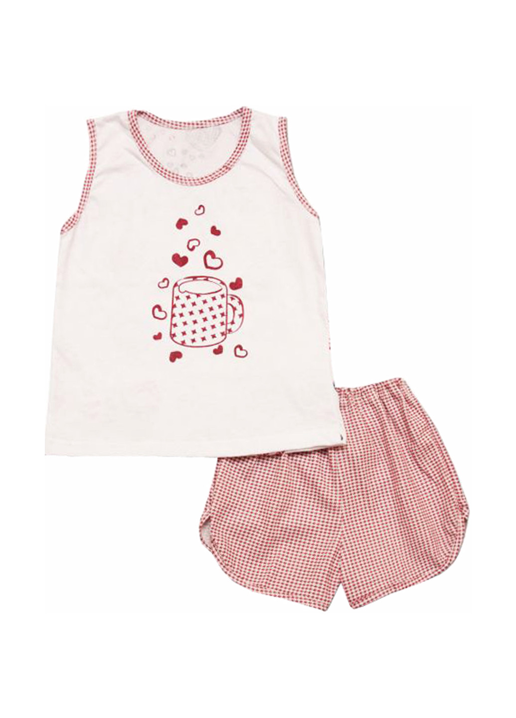 Белая всесезон пижама (майка, шорты) BabiesBerries