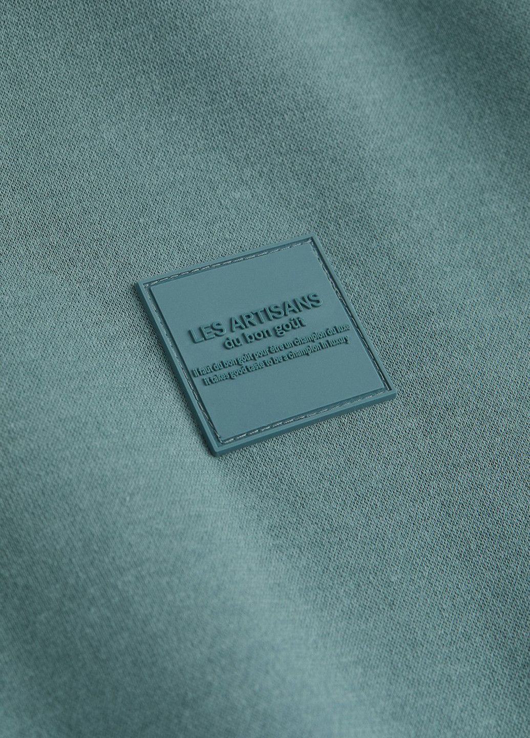 Темно-бірюзовий світшот H&M однотонний нашивки (314704577)