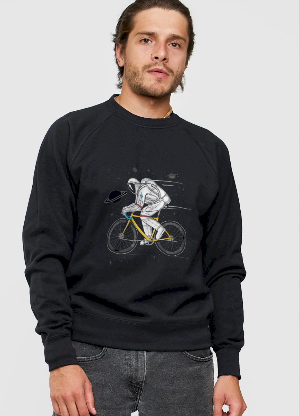 Черный свитшот мужской YAPPI рисунок (250563668)