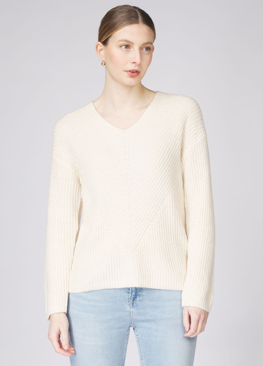Молочный демисезонный пуловер пуловер Tom Tailor