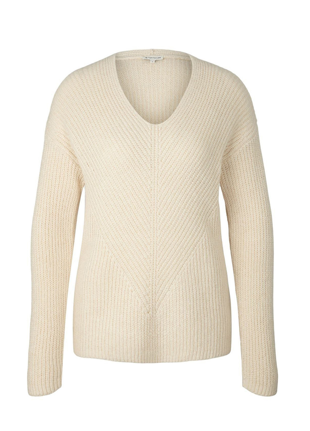 Молочный демисезонный пуловер пуловер Tom Tailor