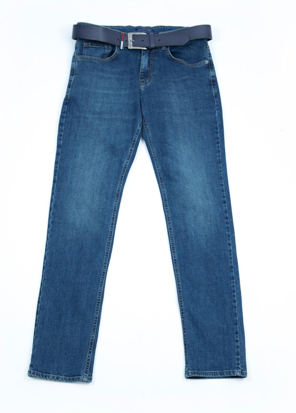 Темно-синие демисезонные мужские джинсы темно-синие 31-38 Слегка-зауженная Zanotti