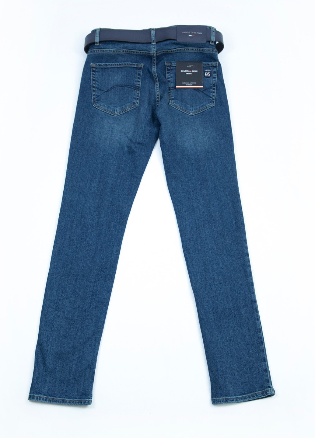 Темно-синие демисезонные мужские джинсы темно-синие 31-38 Слегка-зауженная Zanotti