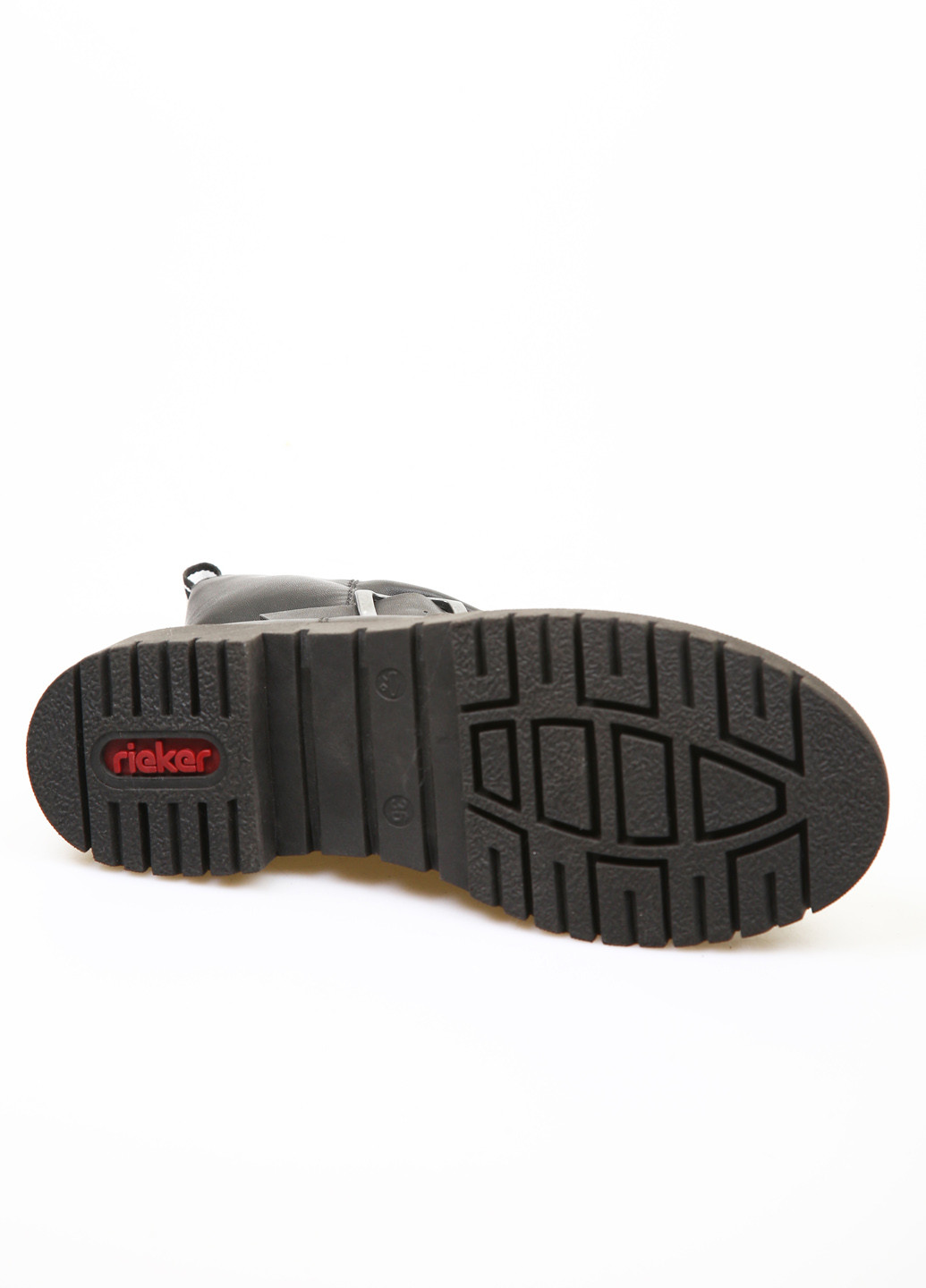 Зимние ботинки чопперы Rieker с тиснением, с логотипом, с пряжкой из искусственной кожи