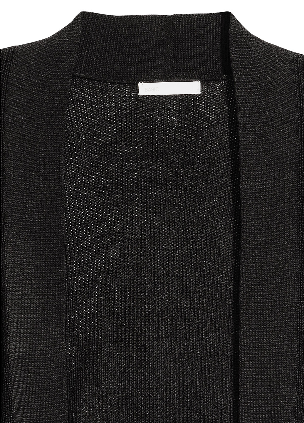 Кардиган H&M однотонний чорний кежуал трикотаж, акрил, віскоза