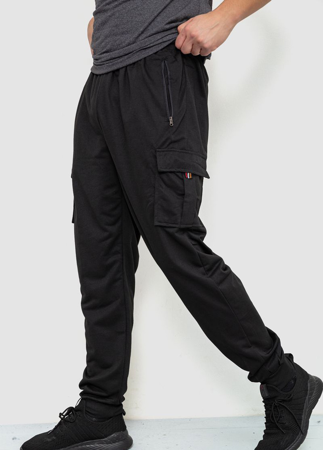 Черные спортивные демисезонные джоггеры, карго брюки Ager