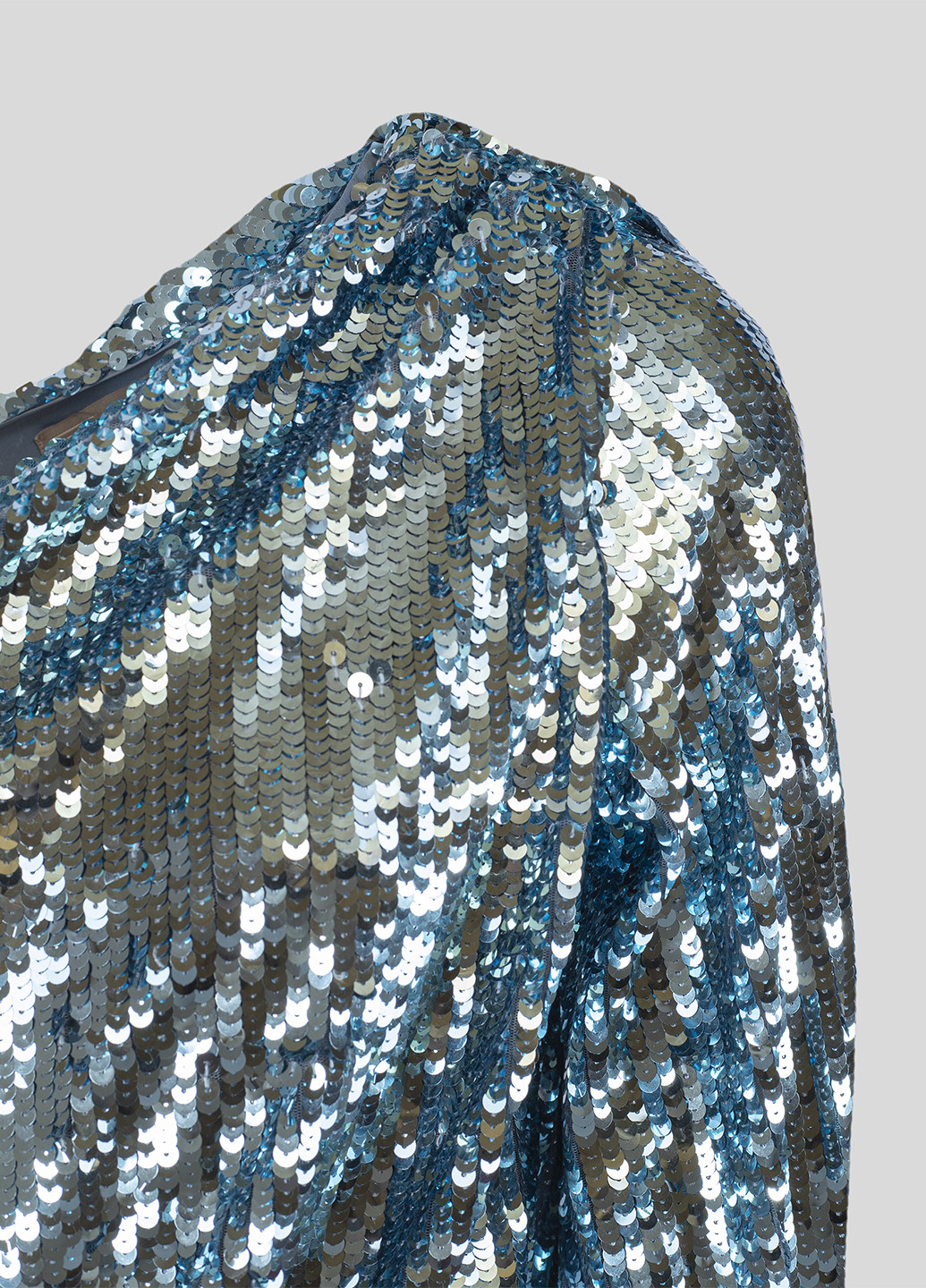 Серебряное вечернее платье Asos меланжевое