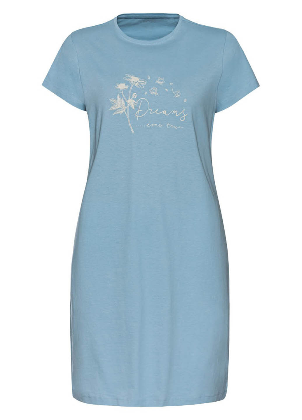 Голубое домашнее платье платье-футболка Esmara с надписью