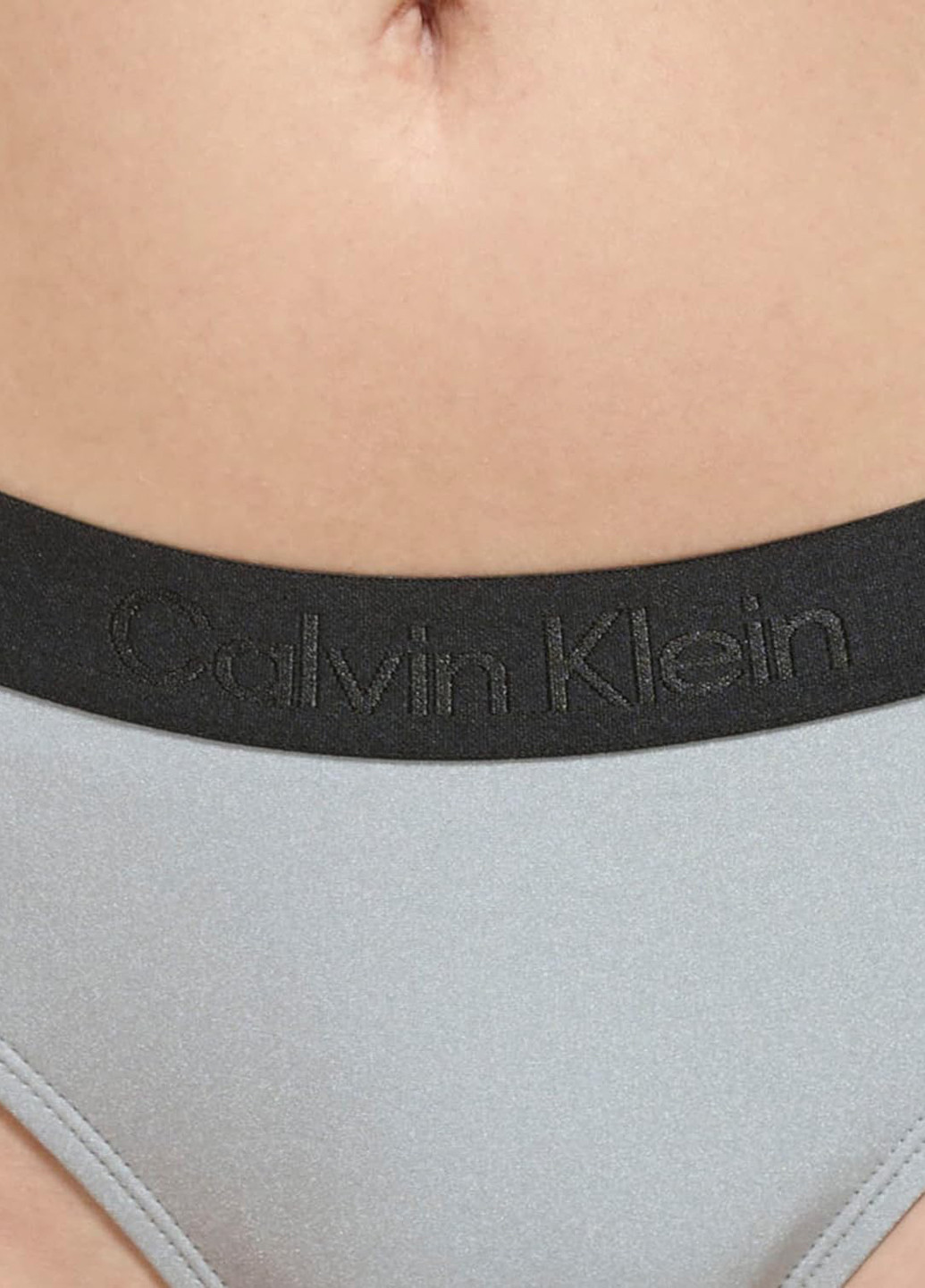 Сірий літній купальник (ліф, трусики) роздільний, бікіні Calvin Klein
