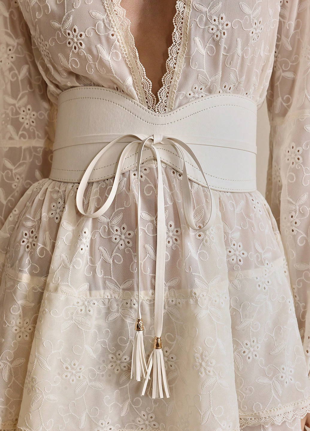 Кремова святковий сукня кльош SHEIN однотонна