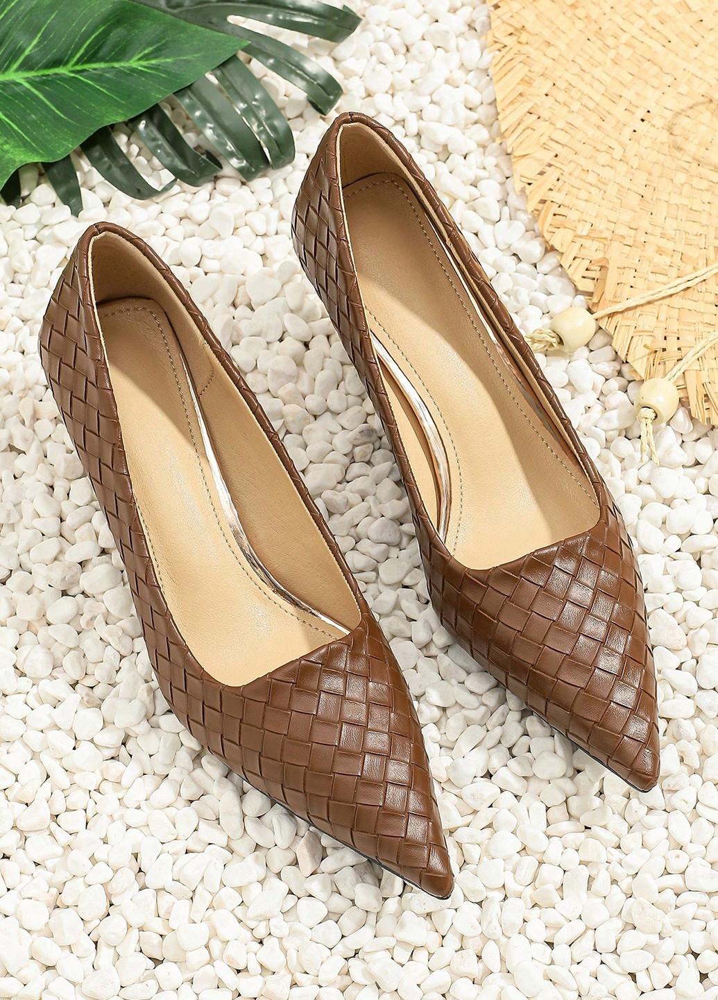 SHEIN Туфлі туфлі-човники коричневий з штучна шкіра, китай — демісезон (356956835)