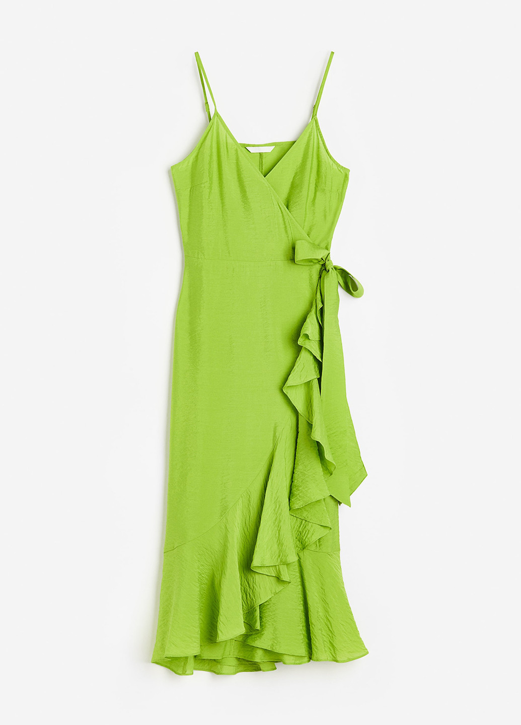 Зелена кежуал сукня на запах H&M однотонна