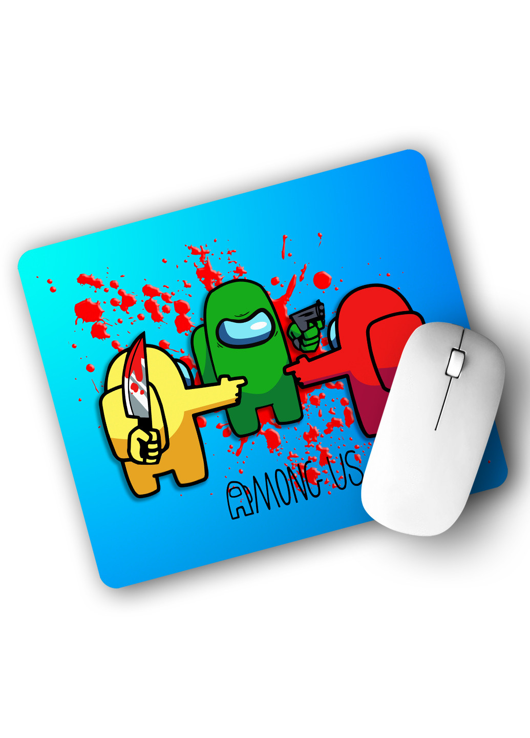 Килимок для мишки Амонг Ас (Among Us) (25108-2425) 22х18 см MobiPrint (222995240)