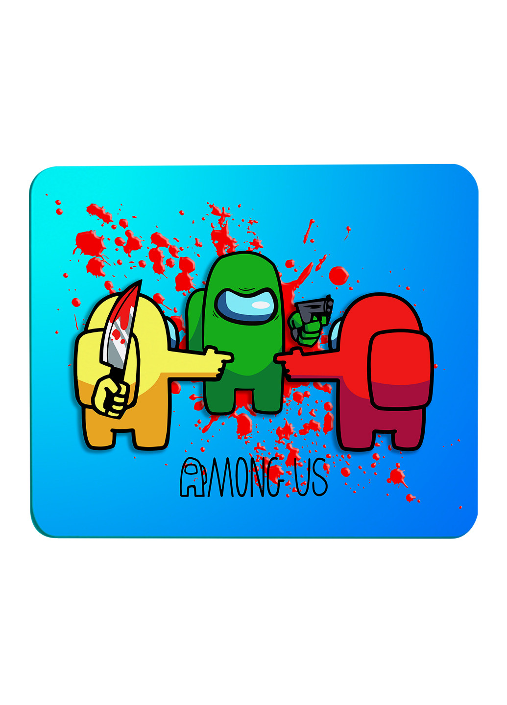 Килимок для мишки Амонг Ас (Among Us) (25108-2425) 22х18 см MobiPrint (222995240)