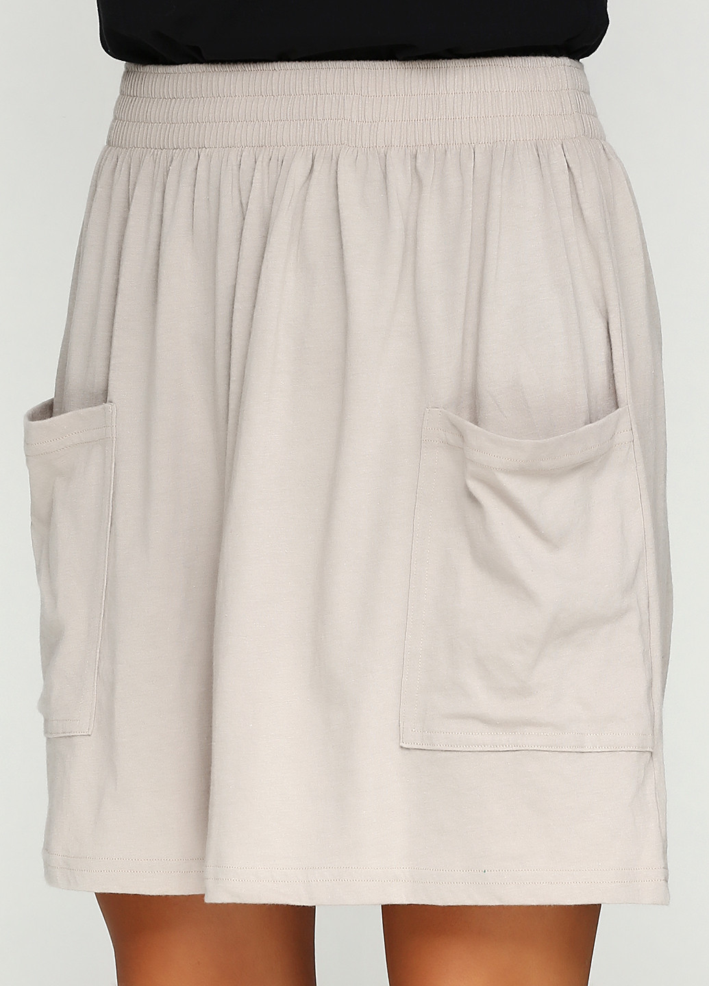 Светло-серая кэжуал однотонная юбка American Apparel мини
