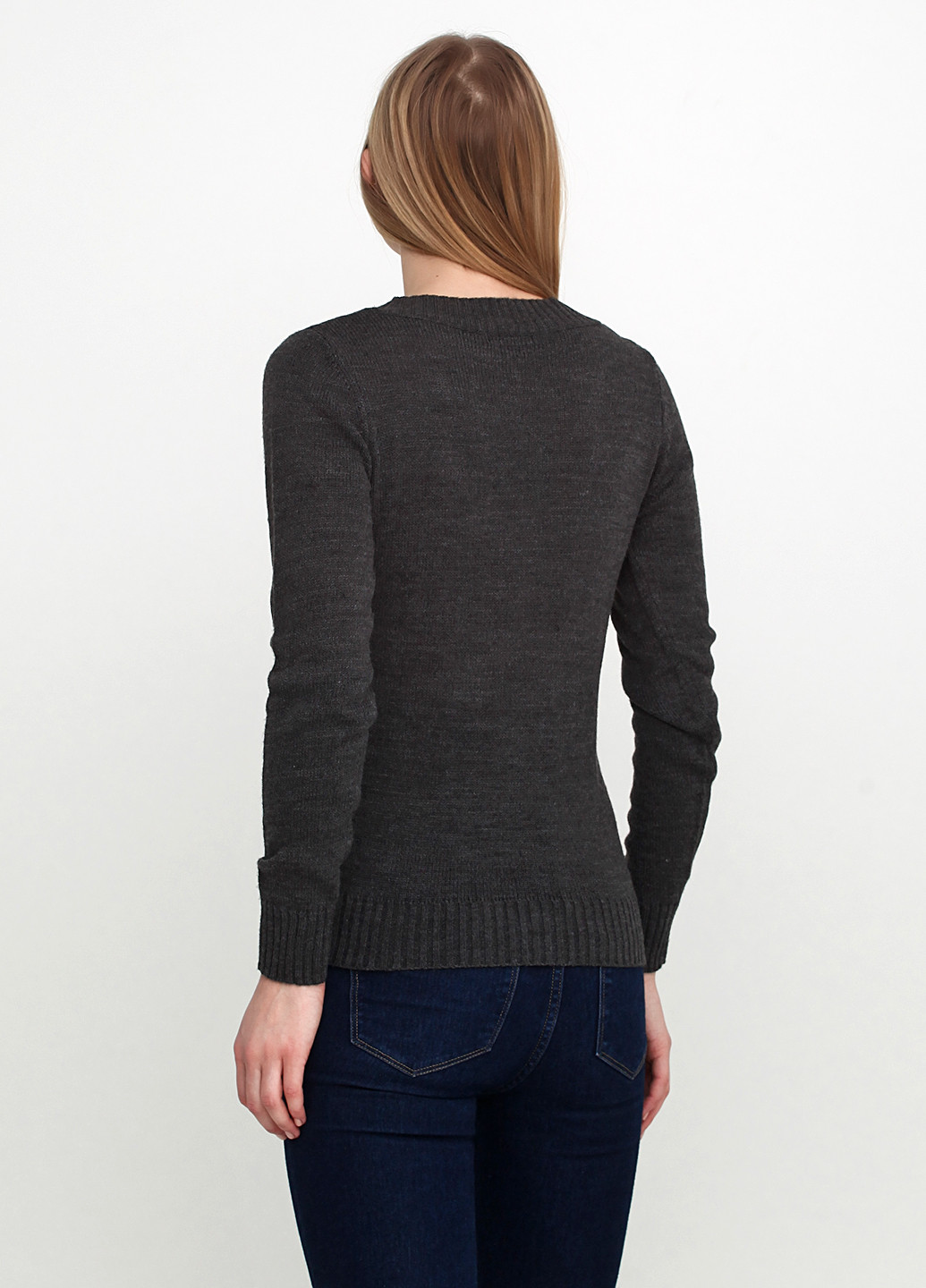 Темно-серый демисезонный пуловер пуловер Terranova