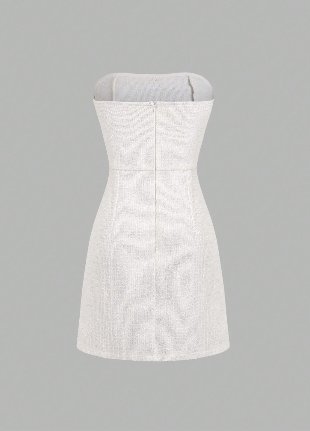 Білий кежуал сукня бандо SHEIN однотонна