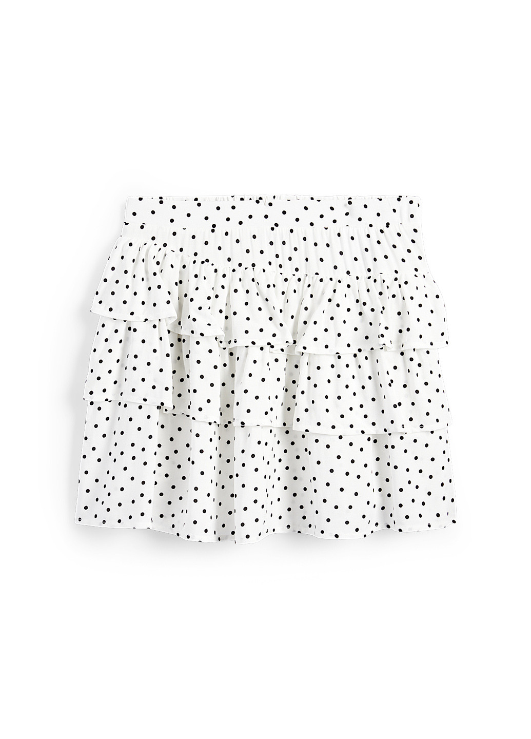 Белая кэжуал в горошек юбка C&A