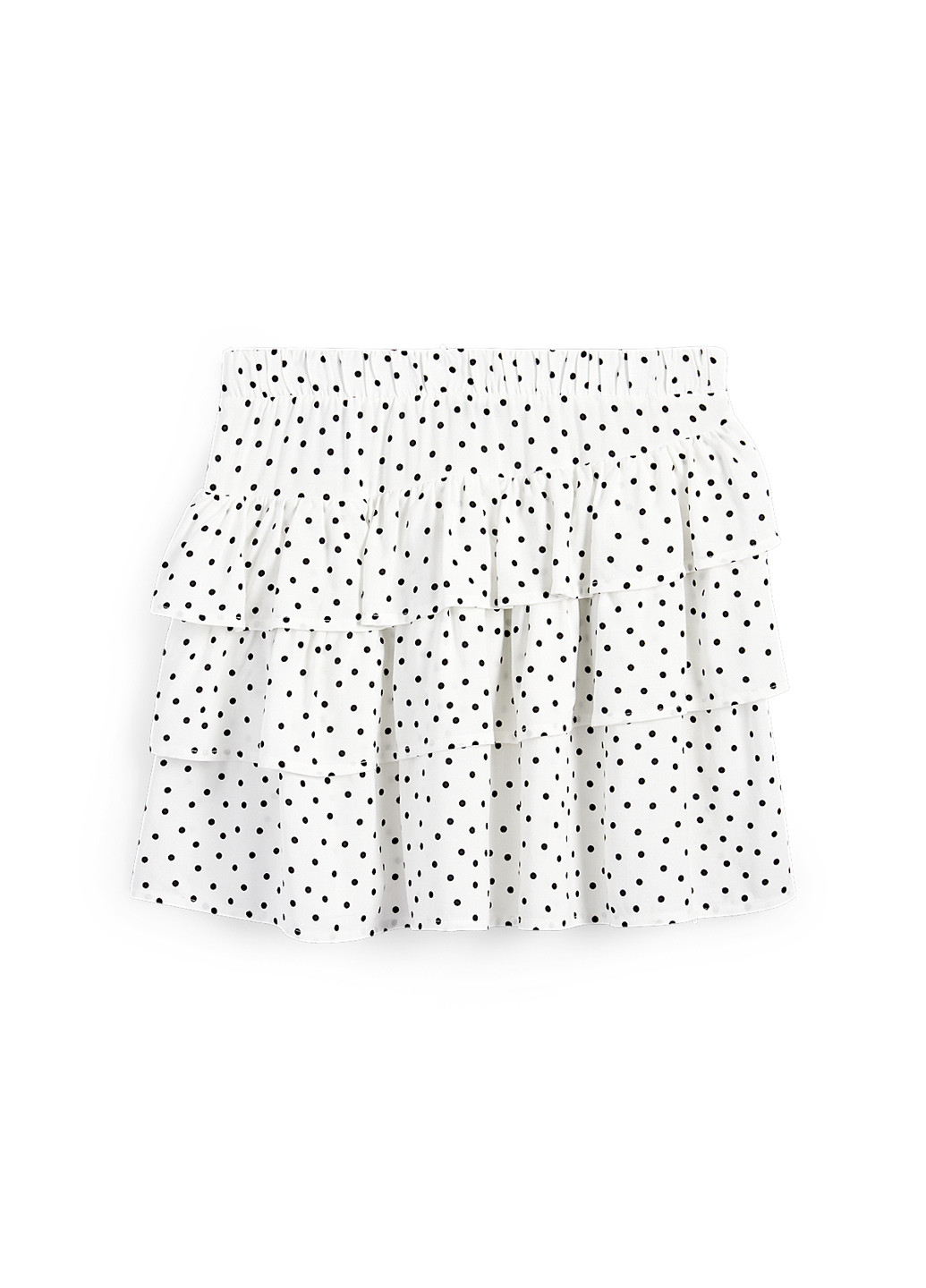 Белая кэжуал в горошек юбка C&A