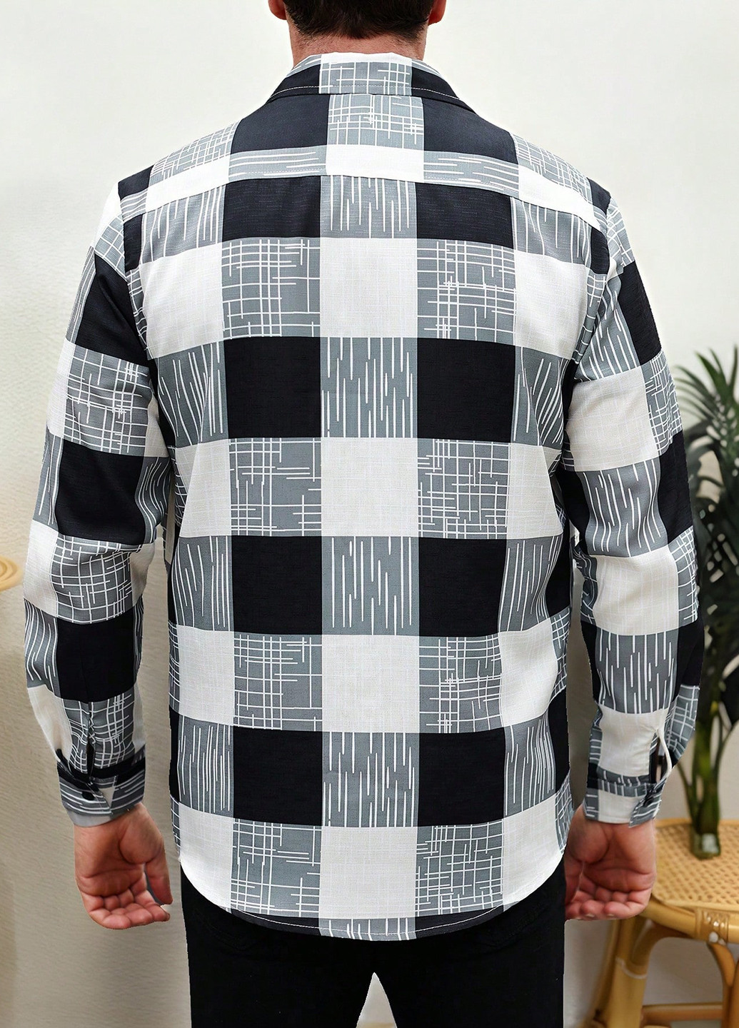 Цветная кэжуал рубашка в клетку SHEIN