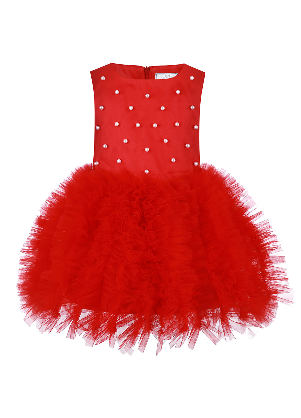 Червона святковий плаття, сукня кльош, з пишною спідницею Sasha однотонна