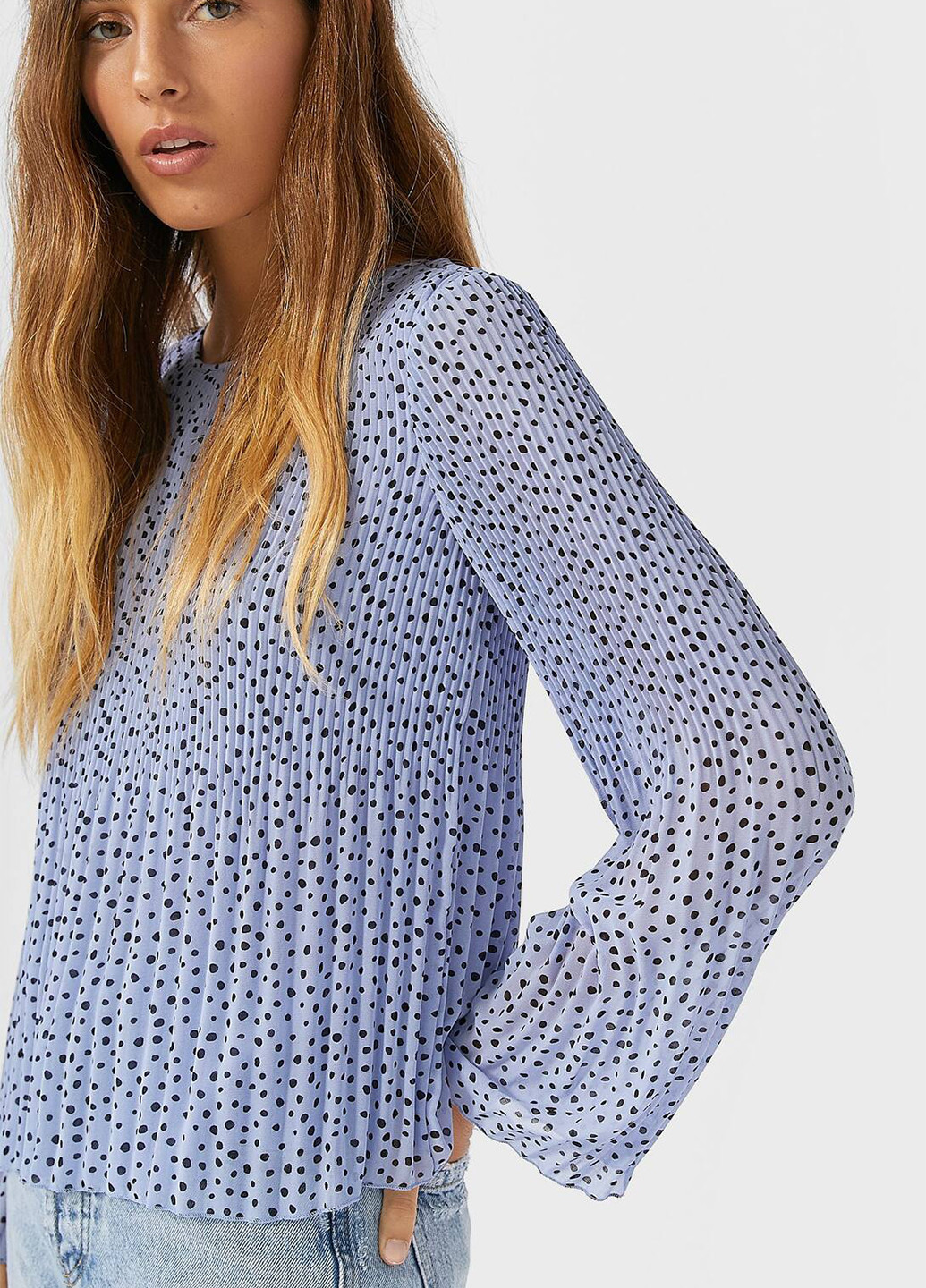 Блакитна блуза Stradivarius