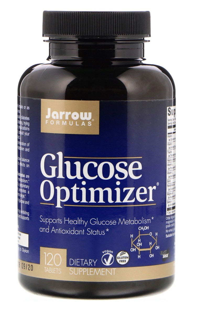 Оптимизатор Глюкозы, Glucose Optimizer,, 120 таблеток Jarrow Formulas (228293152)