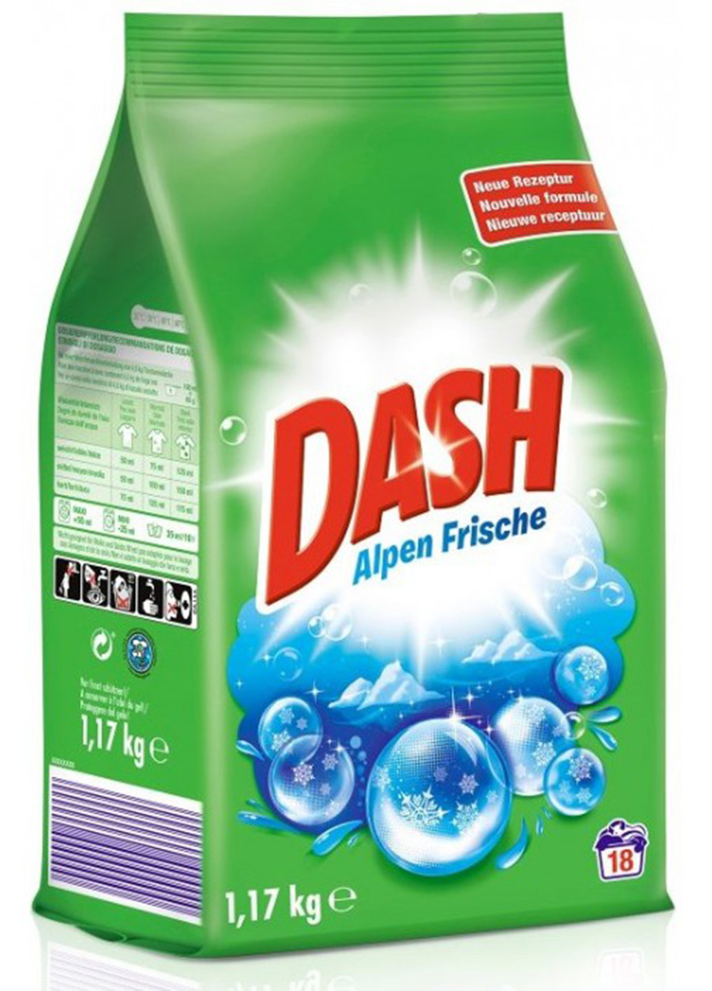 Пральний порошок Alpen Frische, 1.17 кг 18 прань Dash (254868623)