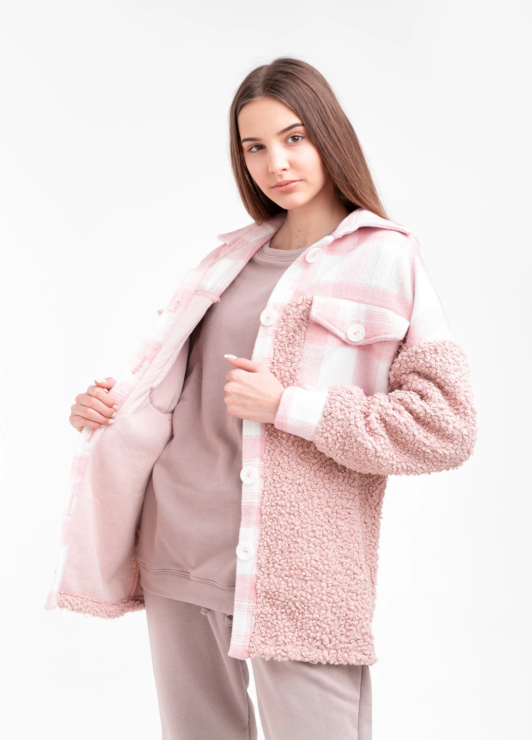 Сорочка жіноча "Shon" Oversize рожева Intruder (218325417)