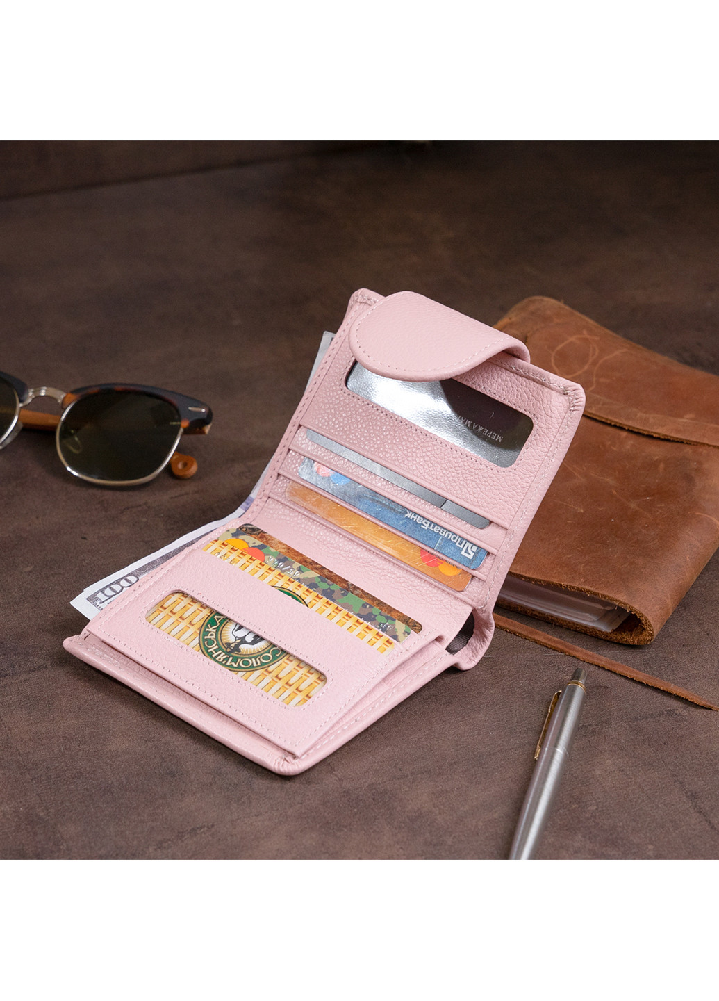 Женский кожаный кошелек 11,3х9,8х2 см st leather (229461296)