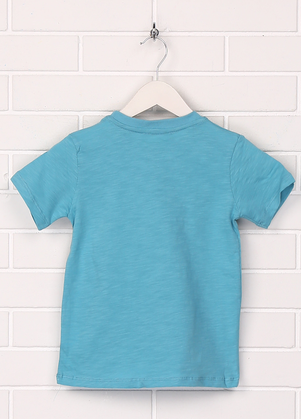 Синяя летняя футболка с коротким рукавом Cigit