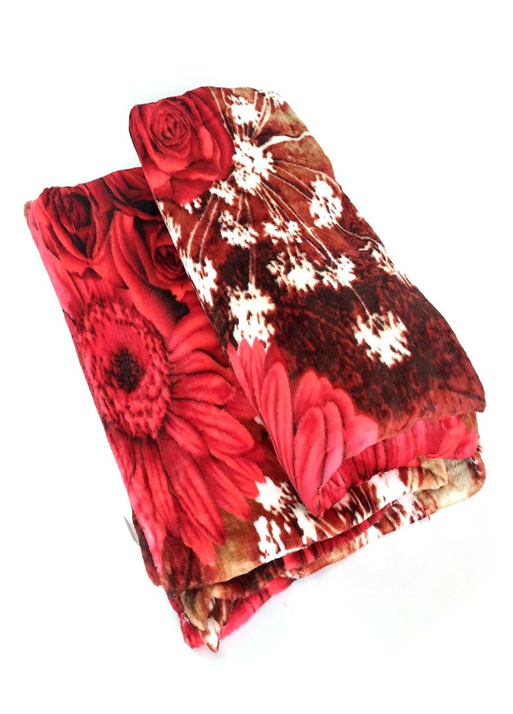 Плед мікрофібра пухнатий і густий, 162*200см "Червона квітка" Mulberry-Home (197278699)