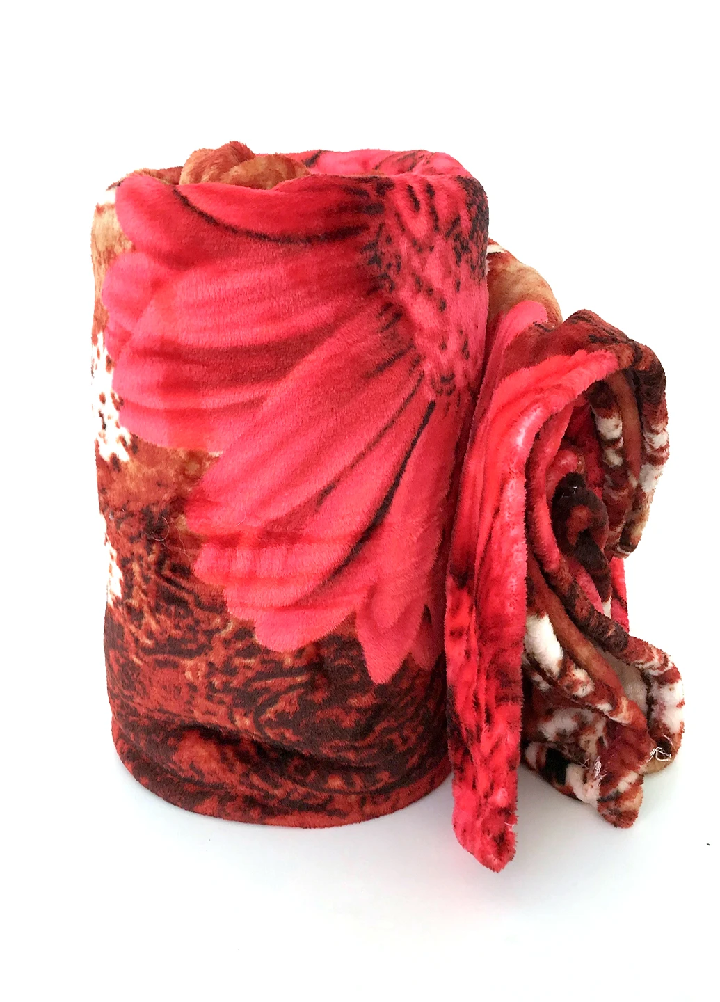 Плед мікрофібра пухнатий і густий, 162*200см "Червона квітка" Mulberry-Home (197278699)