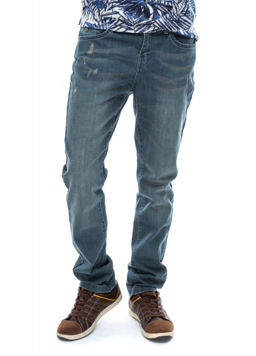 Синие демисезонные с низкой талией джинсы S.Oliver