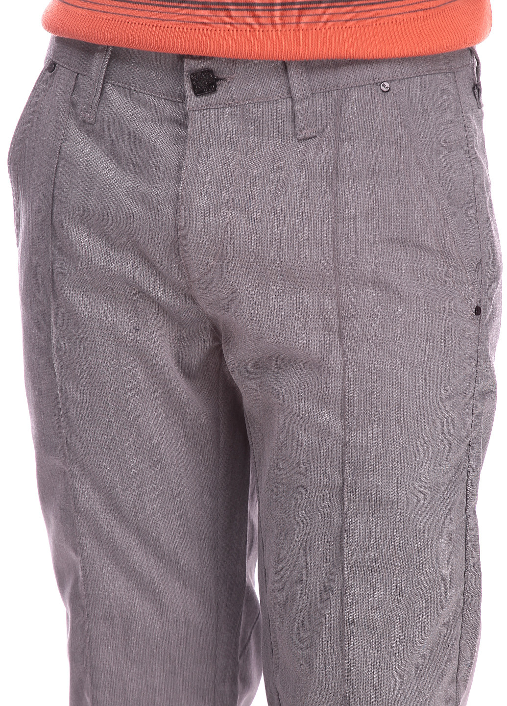 Серые кэжуал демисезонные прямые брюки BLK