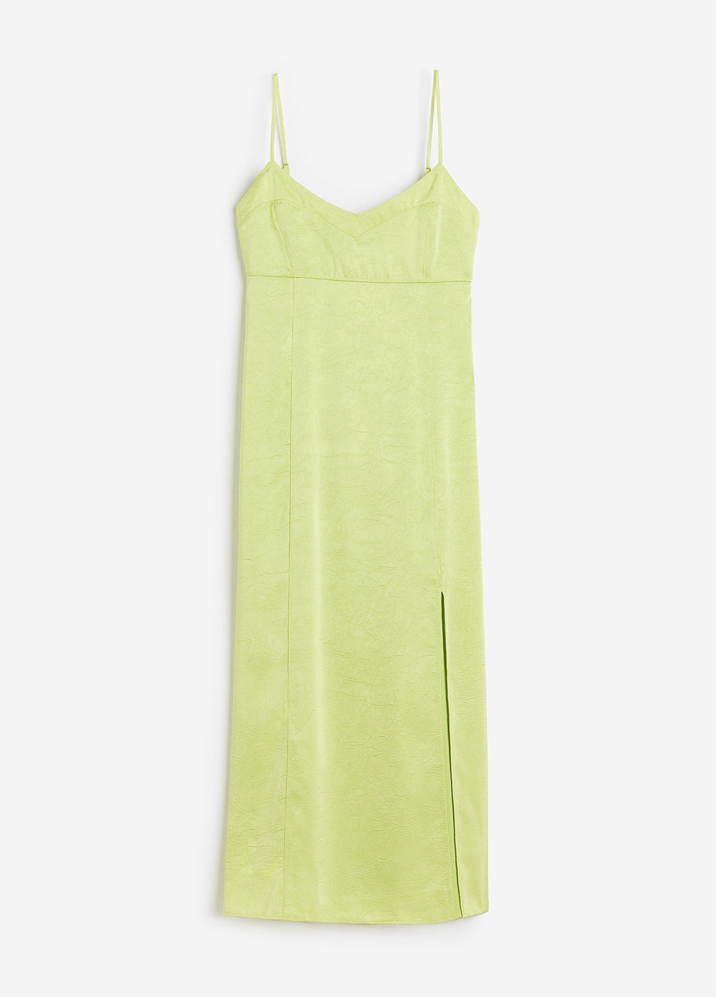 Фисташковое кэжуал платье платье-комбинация H&M однотонное