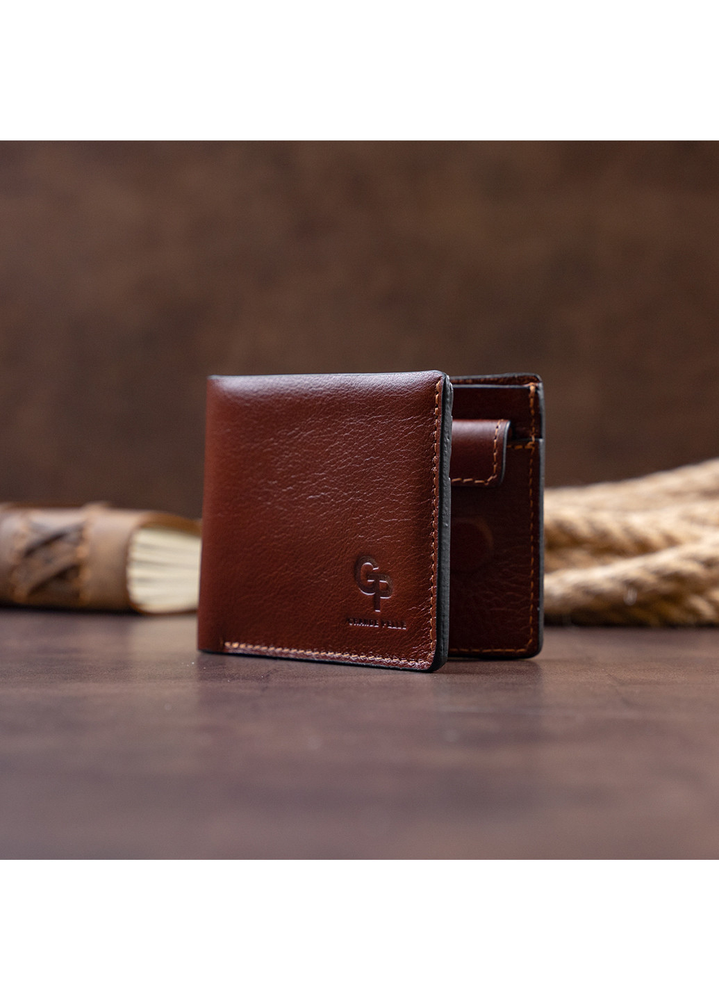 Чоловічий шкіряний гаманець 11х9х2,5 см Grande Pelle (252128090)