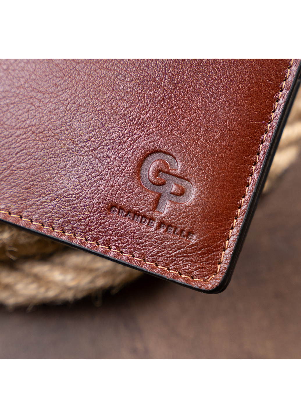 Чоловічий шкіряний гаманець 11х9х2,5 см Grande Pelle (252128090)