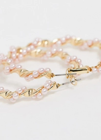 Сережки кільця DESIGN S23 золотисті Asos (228702207)