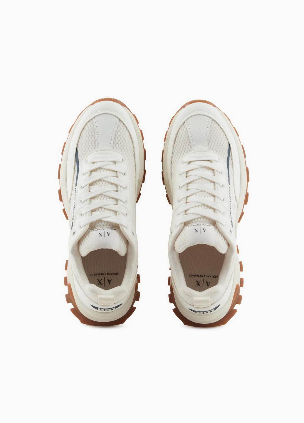 Белые летние кроссовки Armani Exchange
