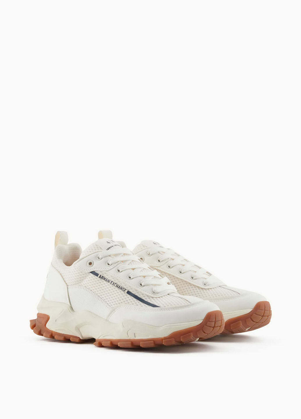 Белые летние кроссовки Armani Exchange