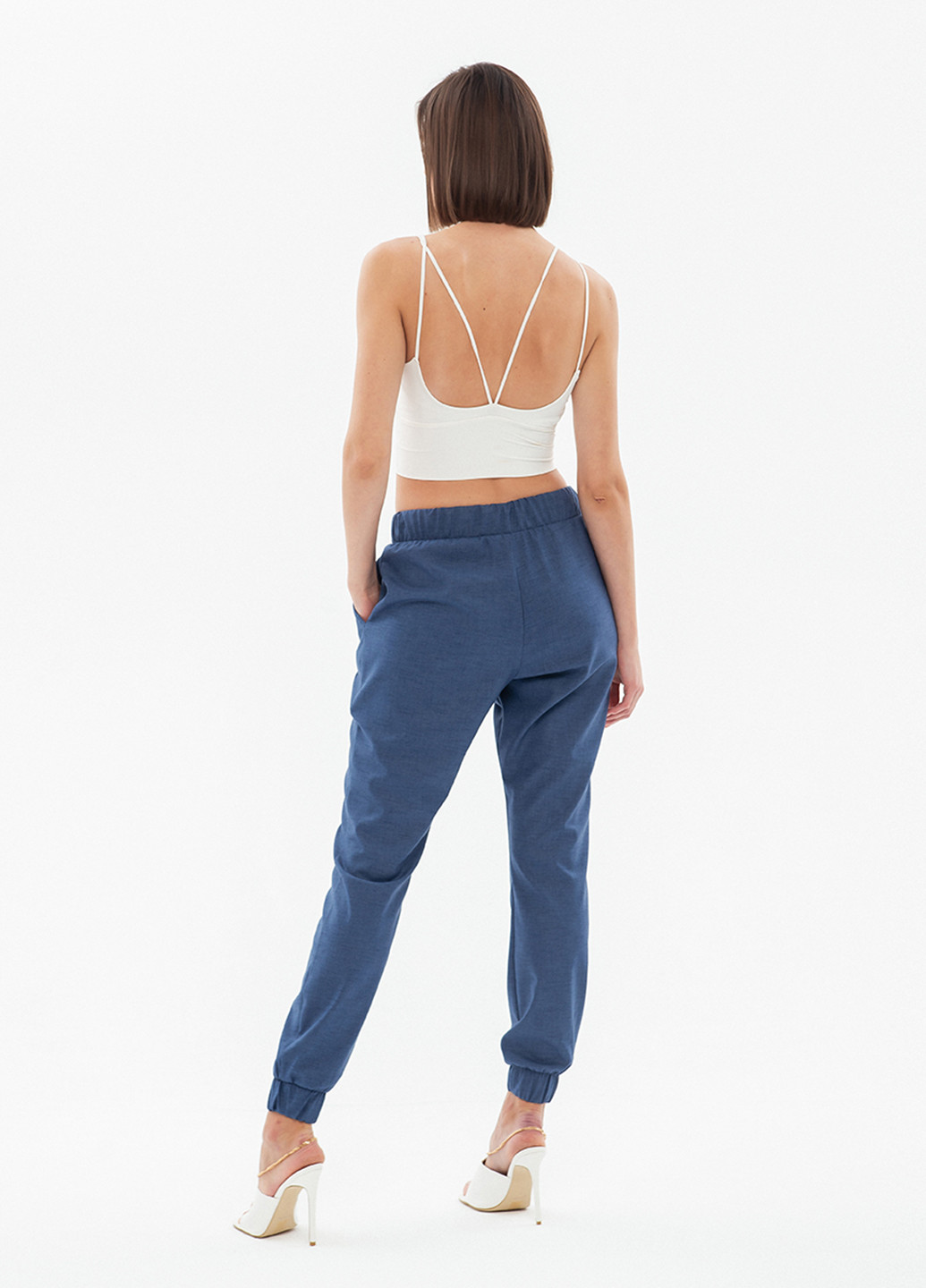 Жакет (брюки, брюки) BGL Комплект (блейзер и брюки) брючный однотонный синий деловой костюмная, хлопок